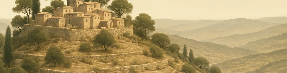 Kiriath-jearim — artist's historical reconstruction, not a photograph